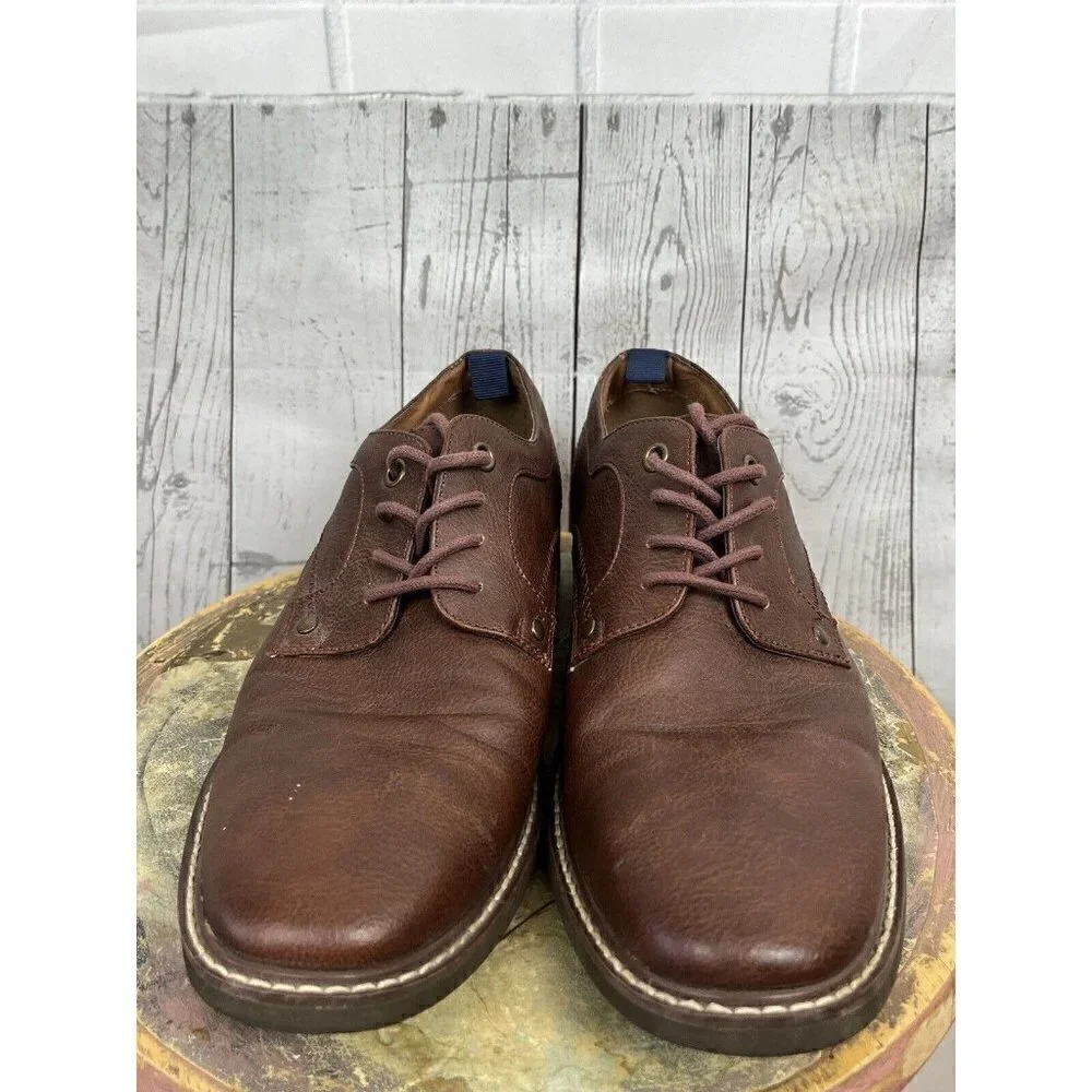 Guess Brown Faux Leather Dress Shoes Men's 8 Wedding‎ Groomsman Formal Business